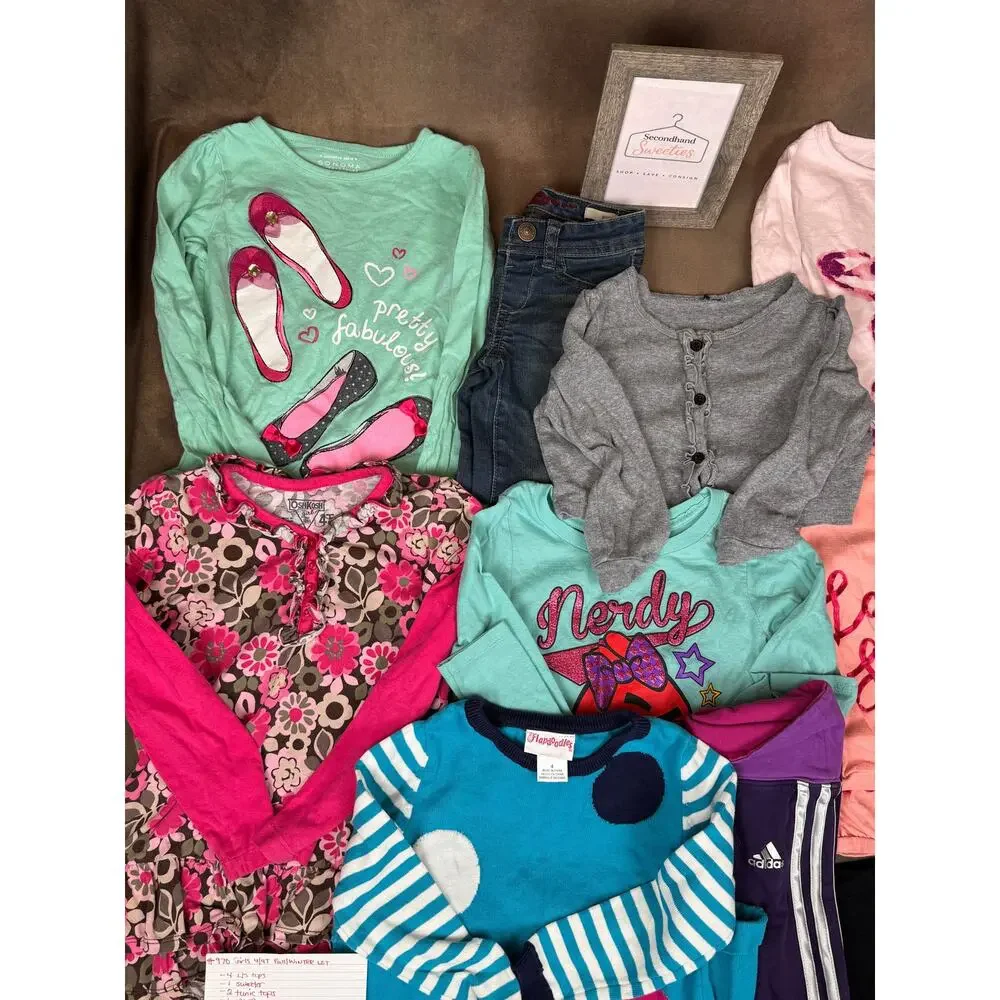 Girls 4/4T Fall Winter Clothing Lot Adidas Old Navy OshKosh #970